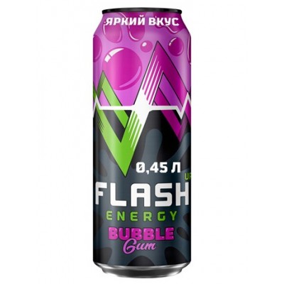 Напиток энергетический Flash Up Energy Bubble Gum, 450мл